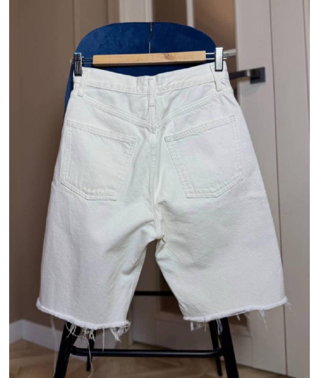 AGOLDE Белые хлопковые шорты, фото 2