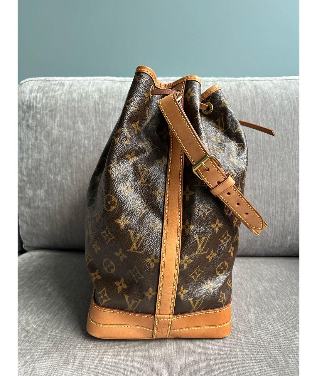 LOUIS VUITTON Коричневая кожаная сумка через плечо, фото 2