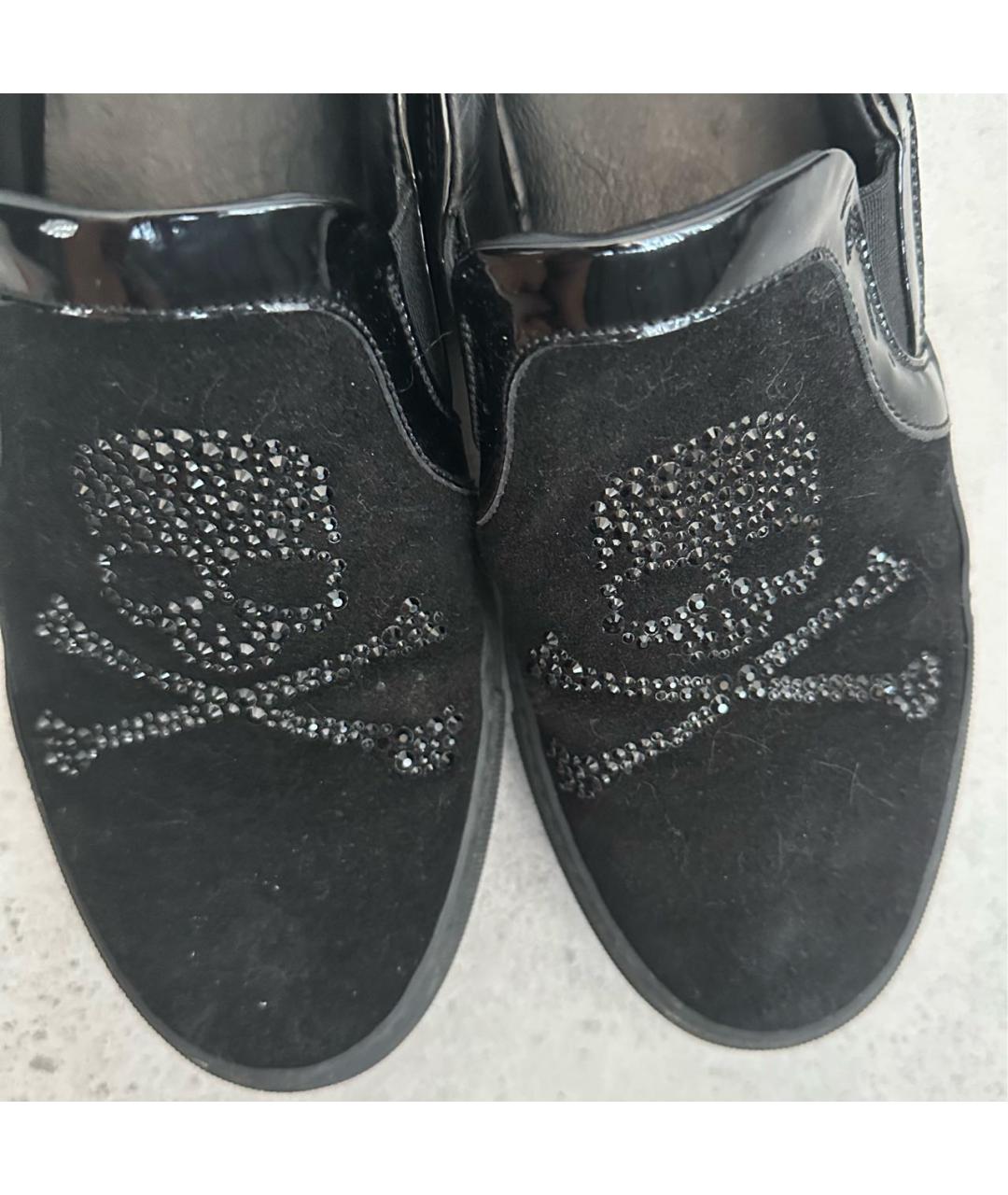 PHILIPP PLEIN Черные замшевые лоферы, фото 5