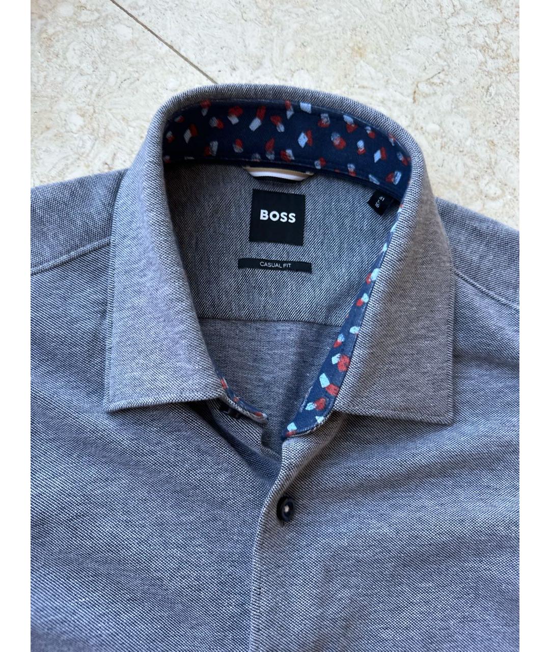 HUGO BOSS Серая кэжуал рубашка, фото 3