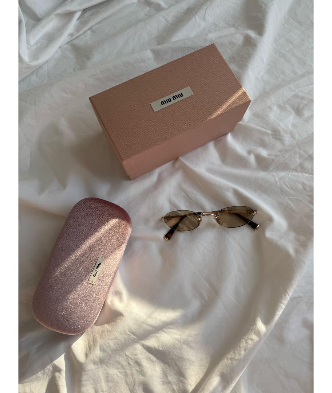 MIU MIU Коричневые солнцезащитные очки, фото 3