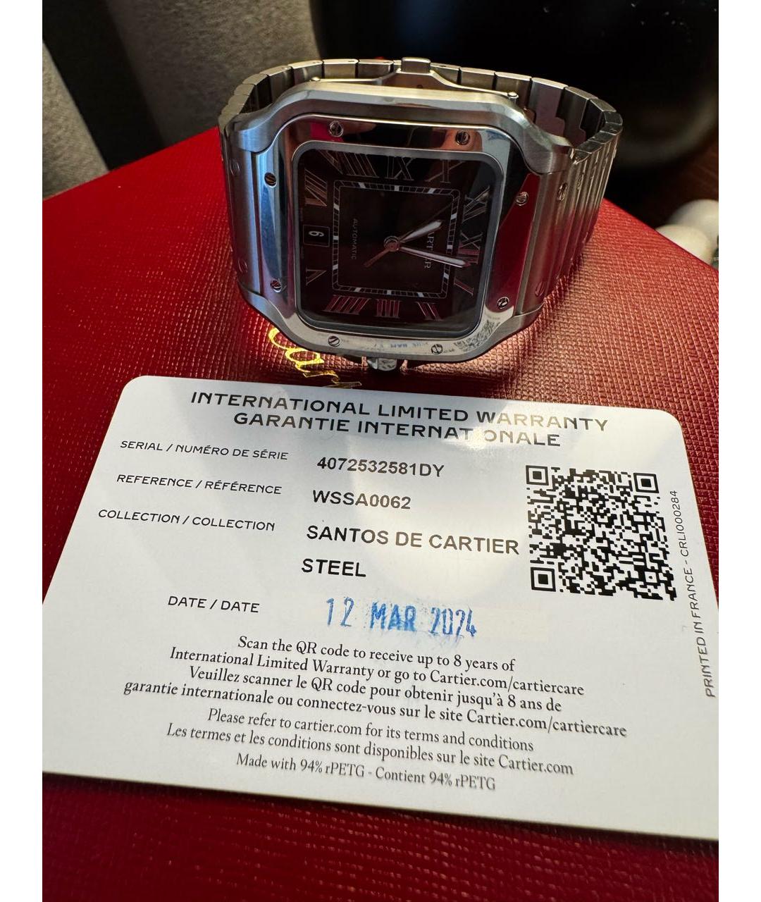 CARTIER Серебряные часы, фото 5