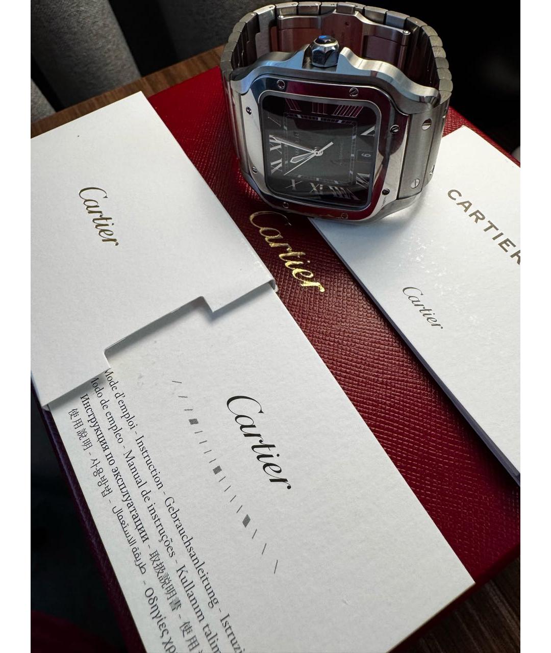 CARTIER Серебряные часы, фото 6