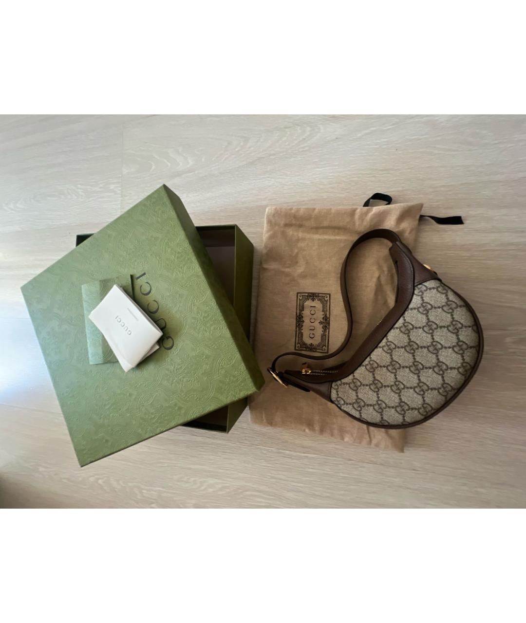 GUCCI Коричневая сумка с короткими ручками, фото 5