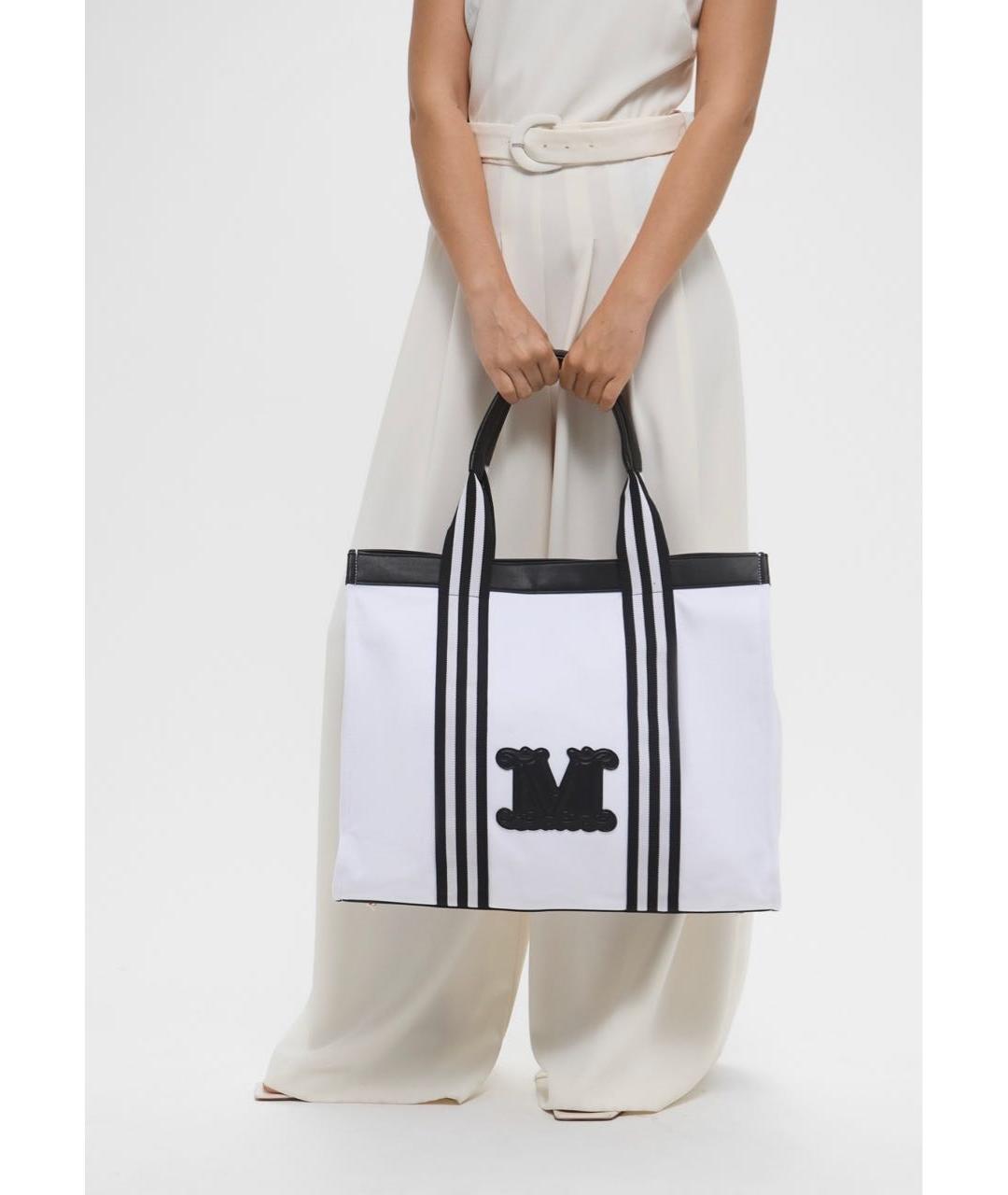 MAX MARA Белая пляжная сумка, фото 6