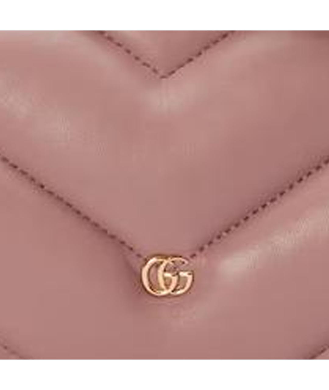 GUCCI Розовая кожаная сумка через плечо, фото 7