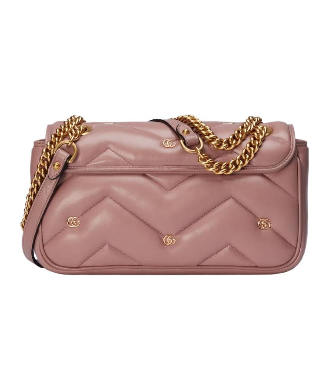 GUCCI Розовая кожаная сумка через плечо, фото 6