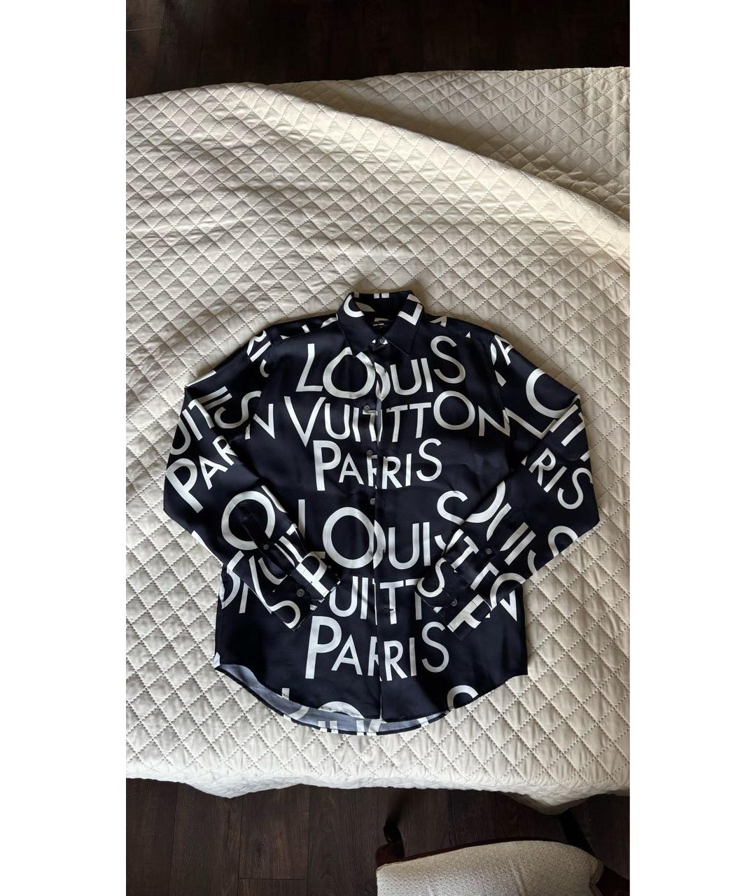 LOUIS VUITTON Черная шелковая кэжуал рубашка, фото 8