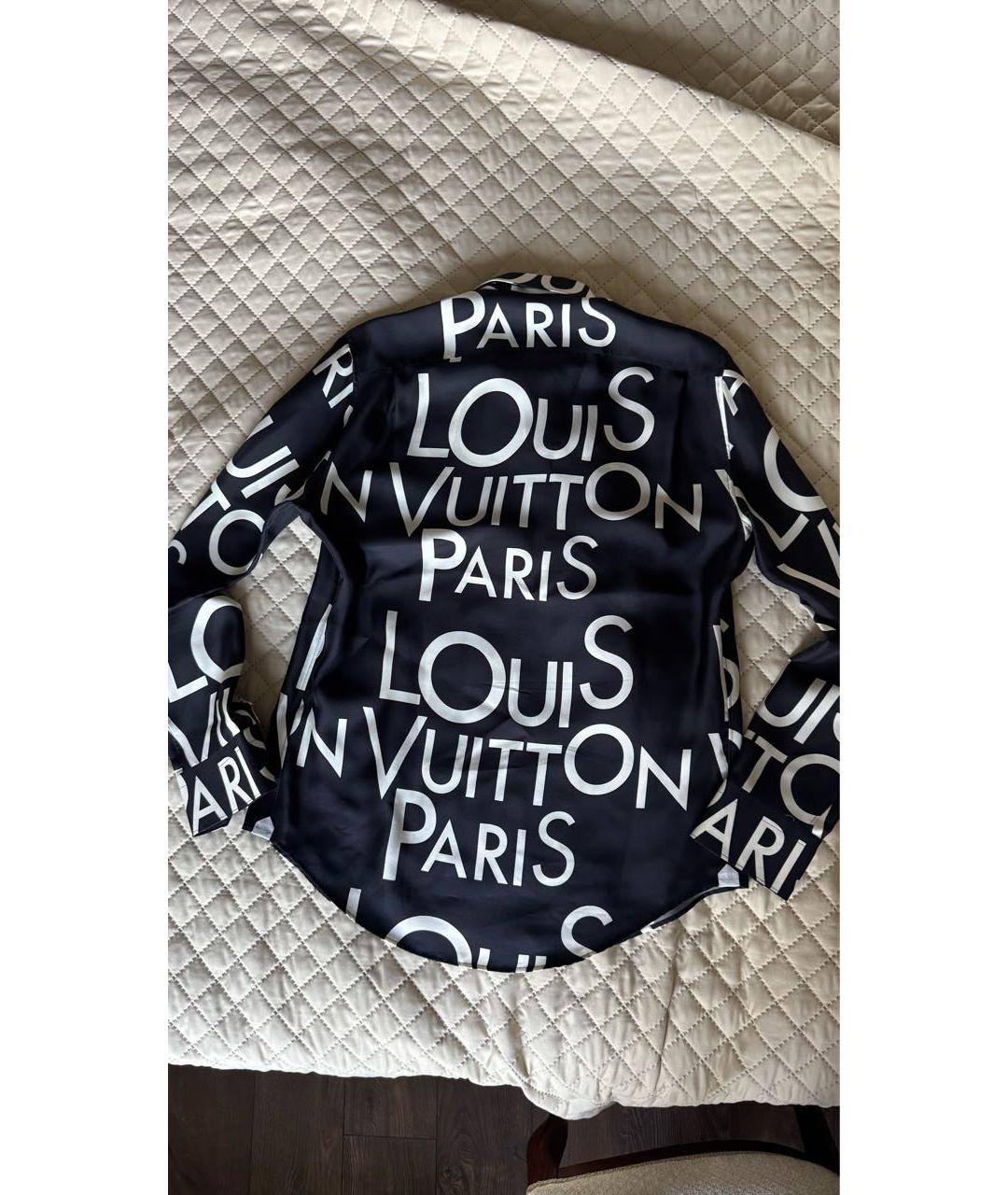 LOUIS VUITTON Черная шелковая кэжуал рубашка, фото 2
