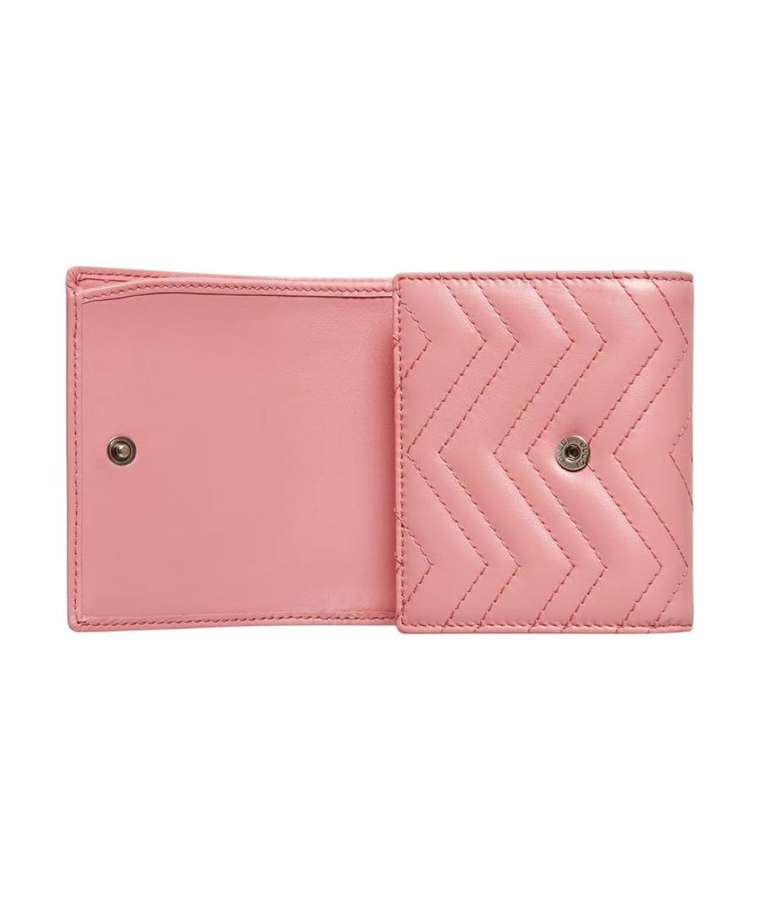 GUCCI Розовый кожаный кошелек, фото 5