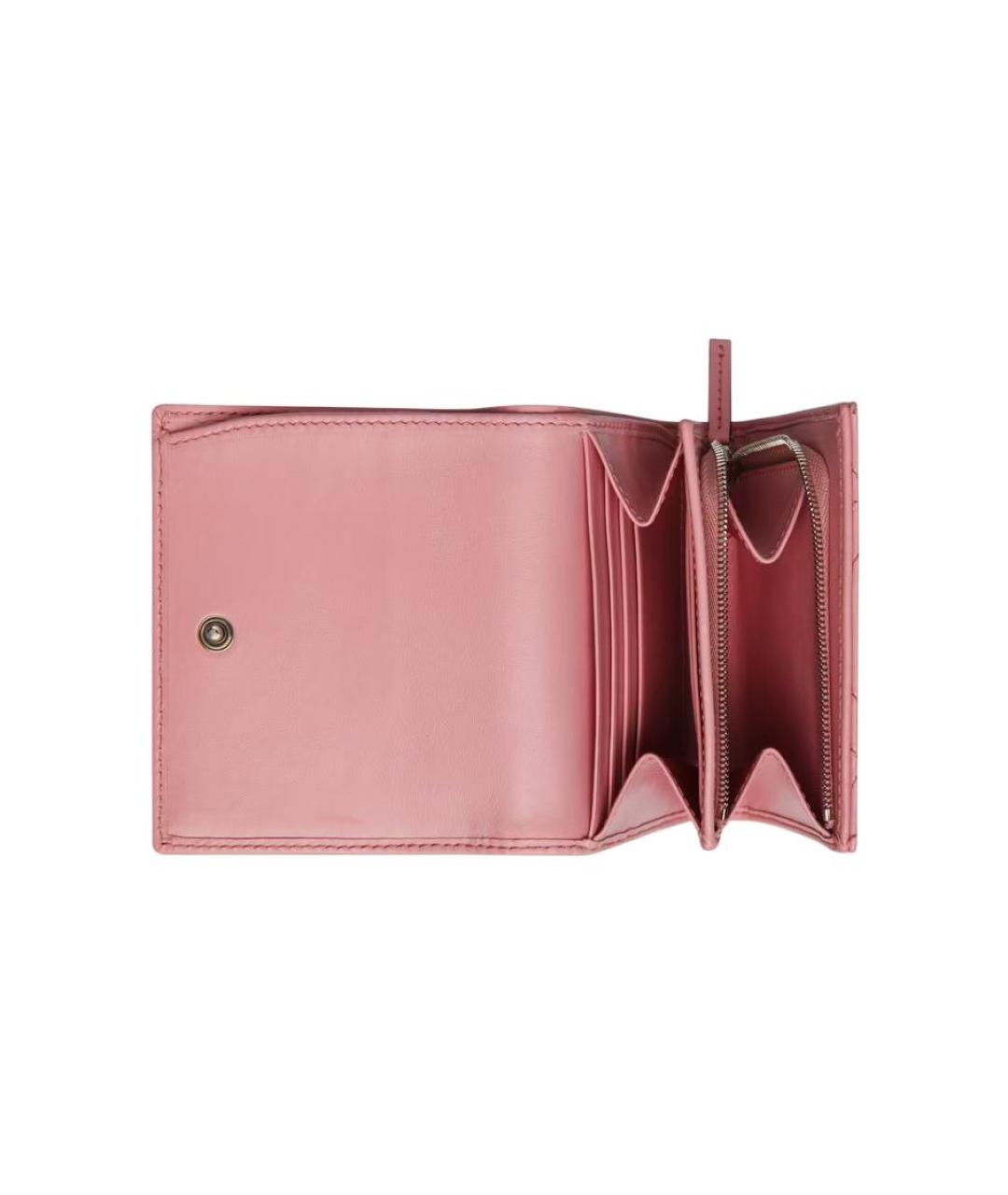 GUCCI Розовый кожаный кошелек, фото 4