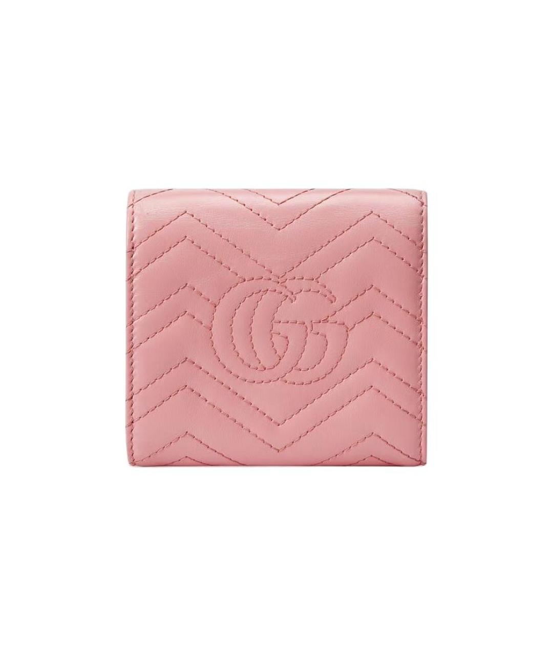 GUCCI Розовый кожаный кошелек, фото 2