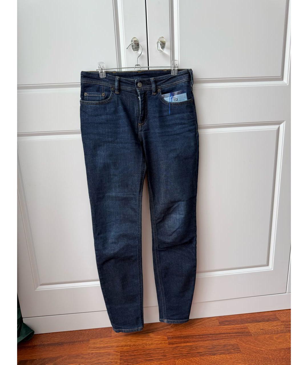 ACNE STUDIOS Синие хлопко-эластановые джинсы слим, фото 7