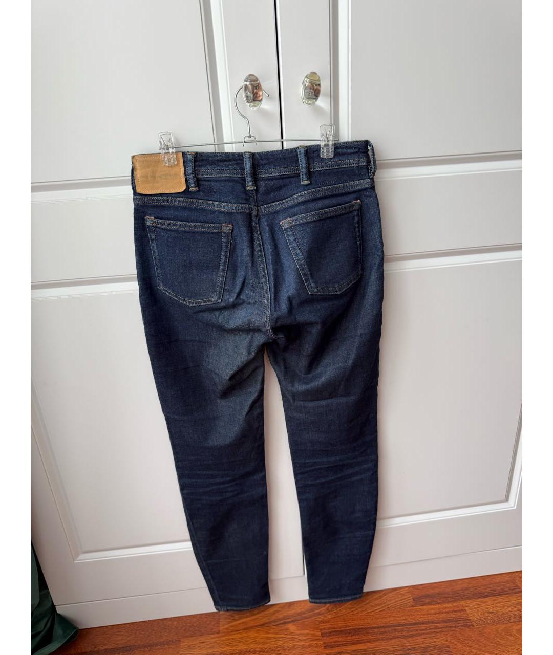 ACNE STUDIOS Синие хлопко-эластановые джинсы слим, фото 8