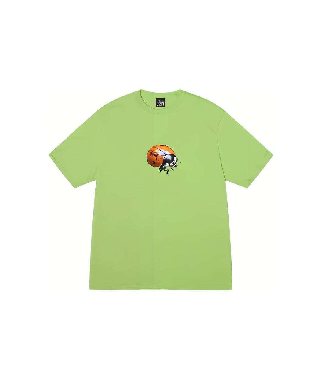 STUSSY Зеленая футболка, фото 1