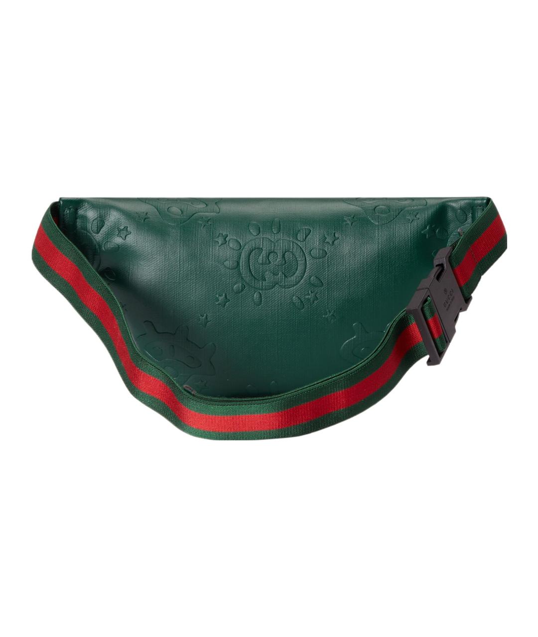 GUCCI Зеленая кожаная поясная сумка, фото 3