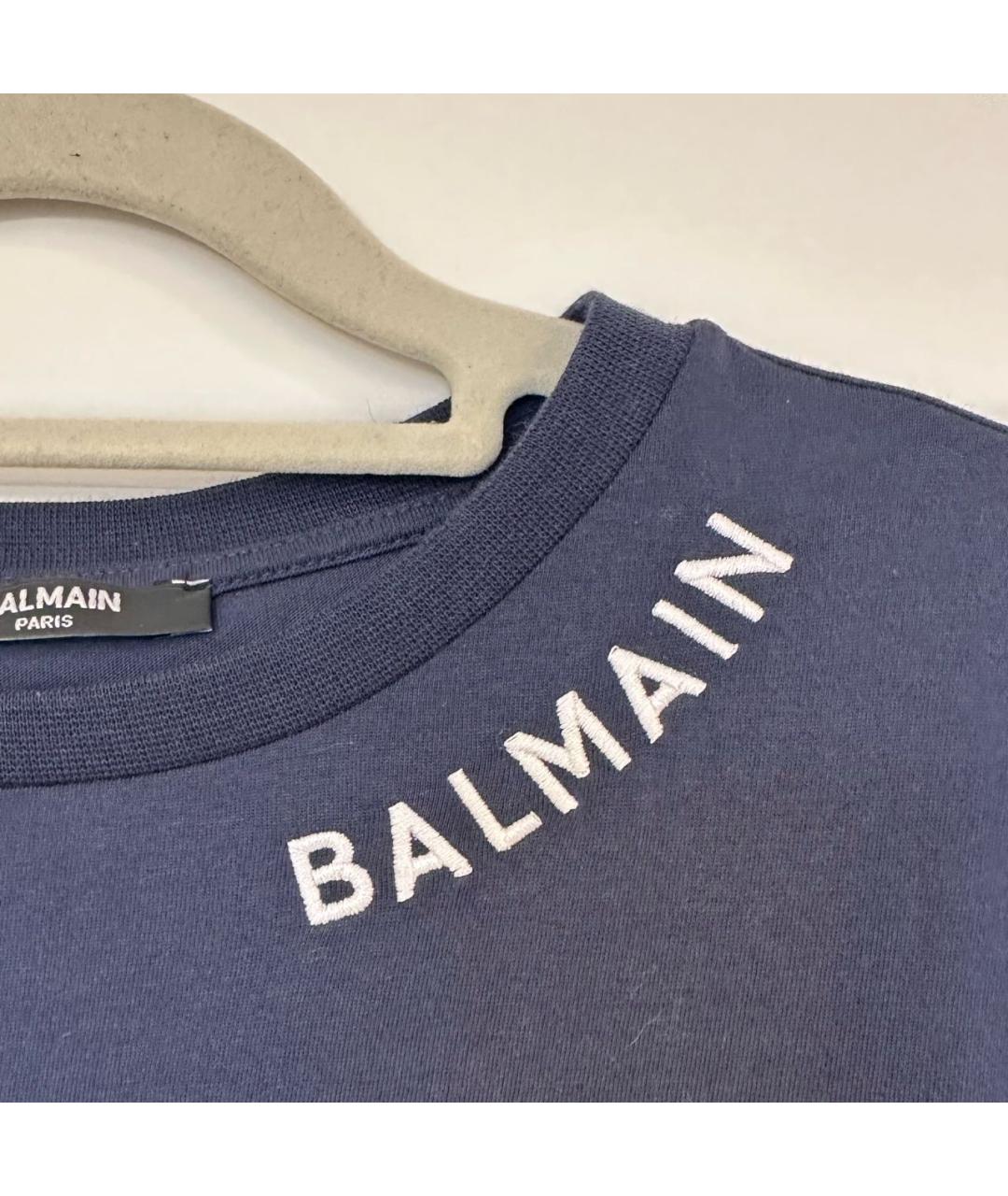 BALMAIN Синяя хлопковая детская футболка, фото 3