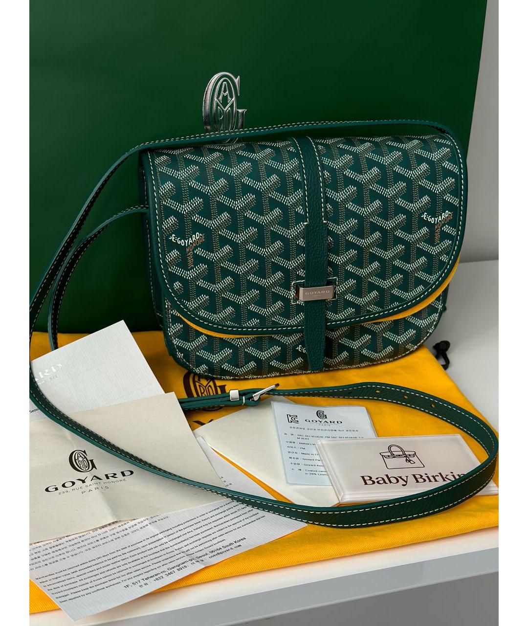GOYARD Зеленая сумка на плечо, фото 7
