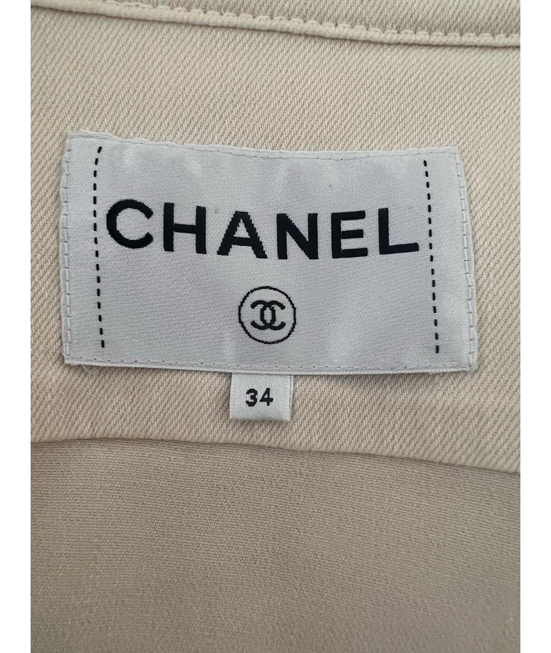 CHANEL Бежевая хлопковая куртка, фото 4