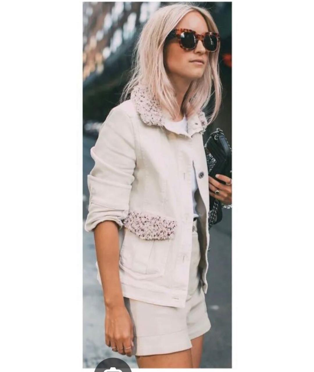 CHANEL Бежевая хлопковая куртка, фото 2