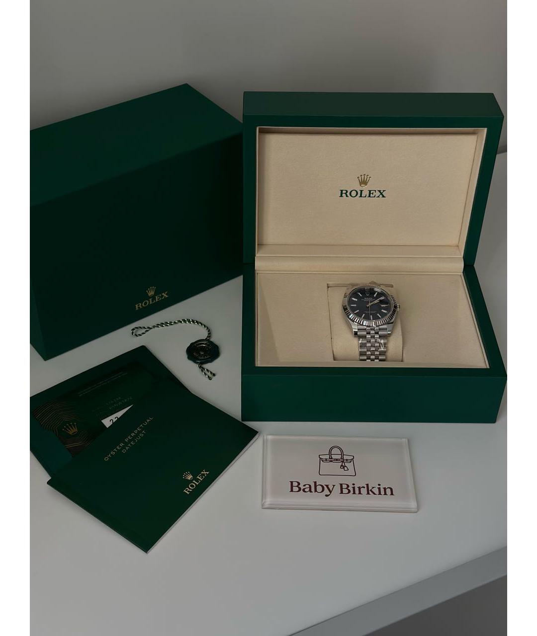 ROLEX Синие часы из белого золота, фото 6