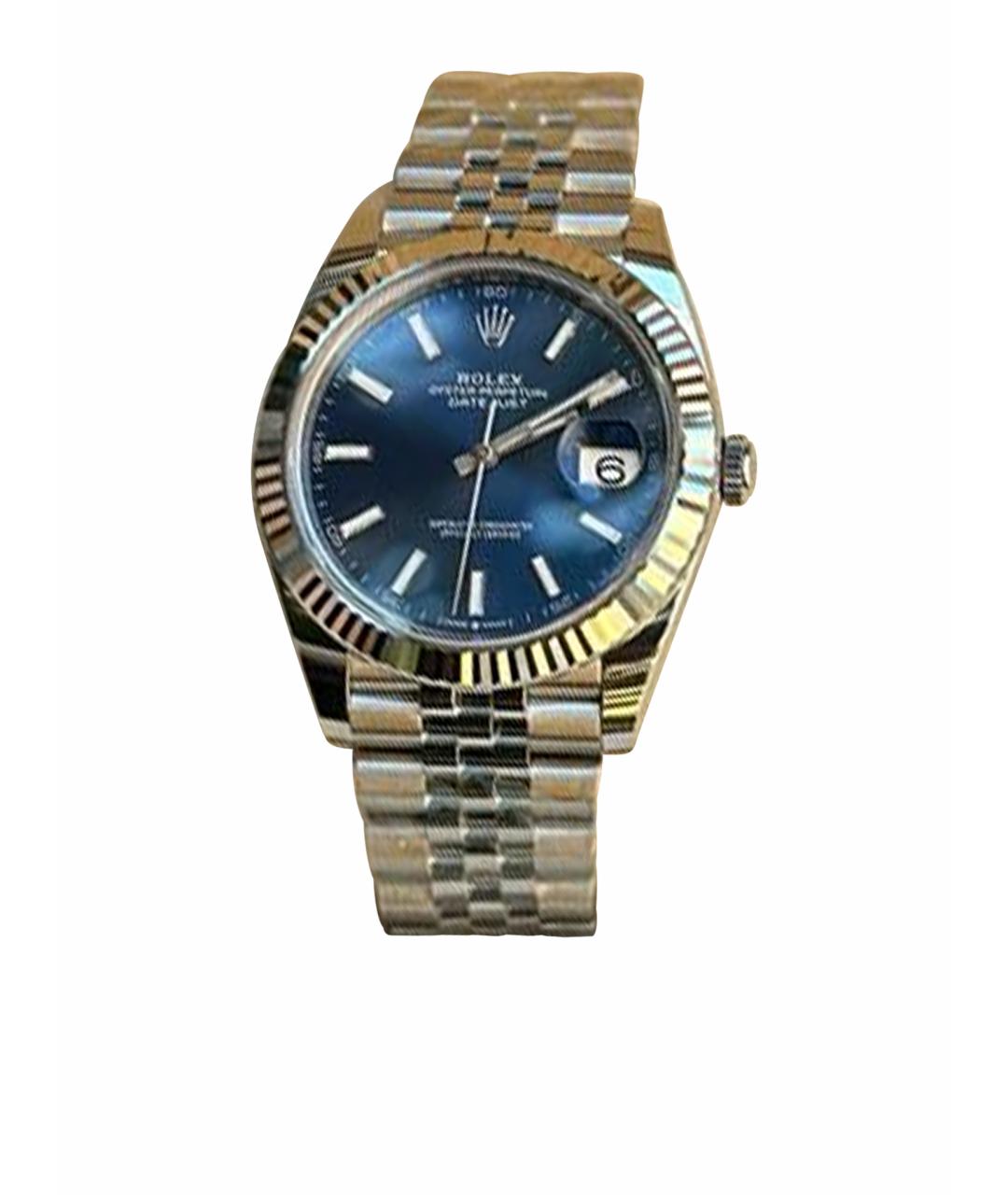 ROLEX Синие часы из белого золота, фото 1