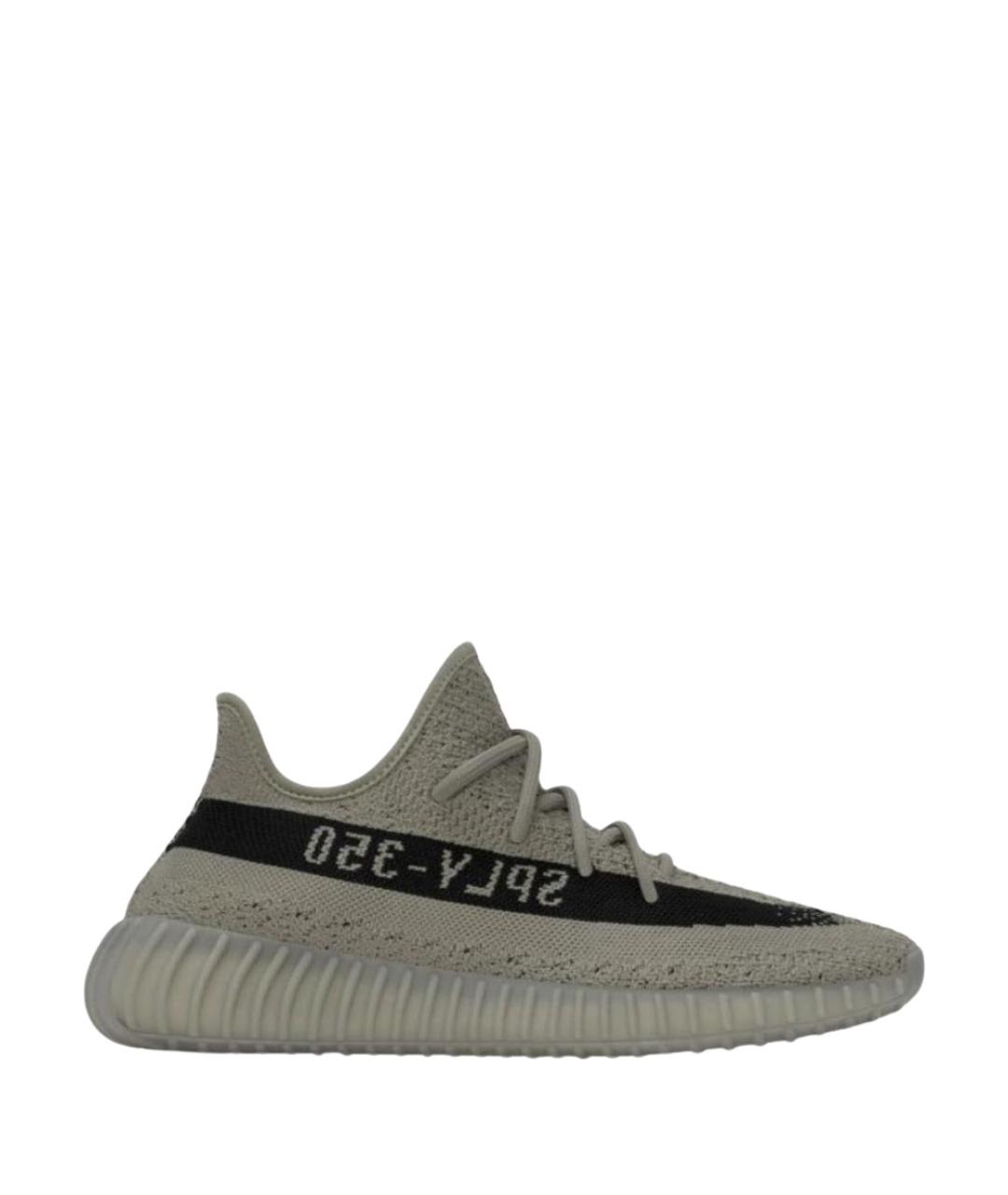 ADIDAS YEEZY Серые текстильные низкие кроссовки / кеды, фото 1