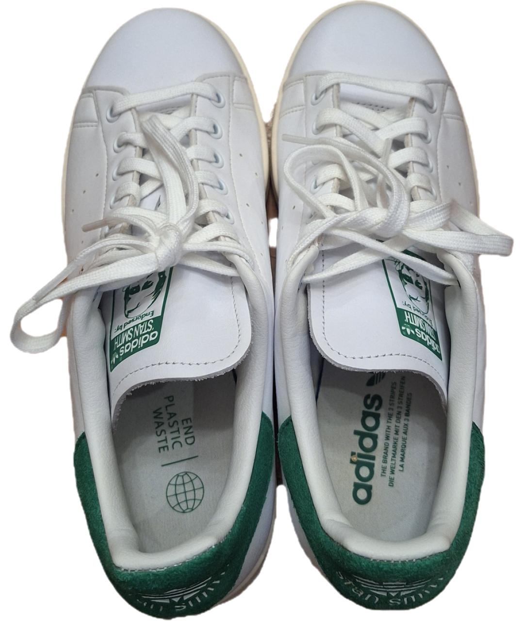 ADIDAS Белые низкие кроссовки / кеды из искусственной кожи, фото 4