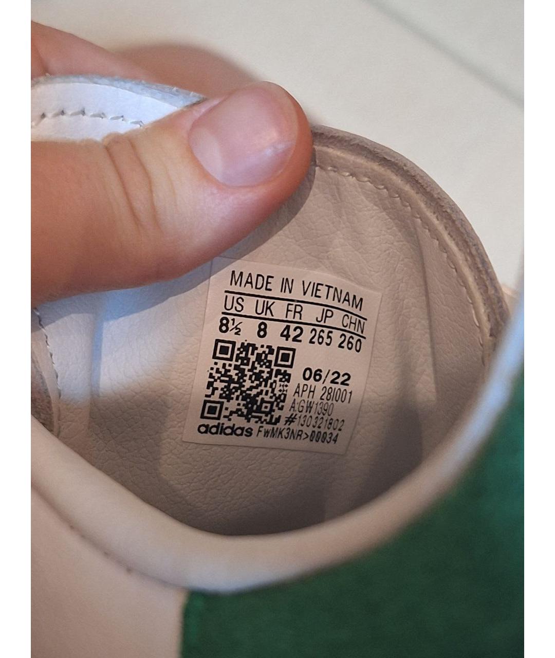 ADIDAS Белые низкие кроссовки / кеды из искусственной кожи, фото 8