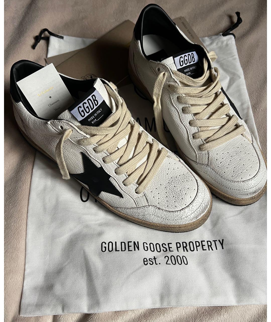 GOLDEN GOOSE DELUXE BRAND Черные кожаные кеды, фото 2