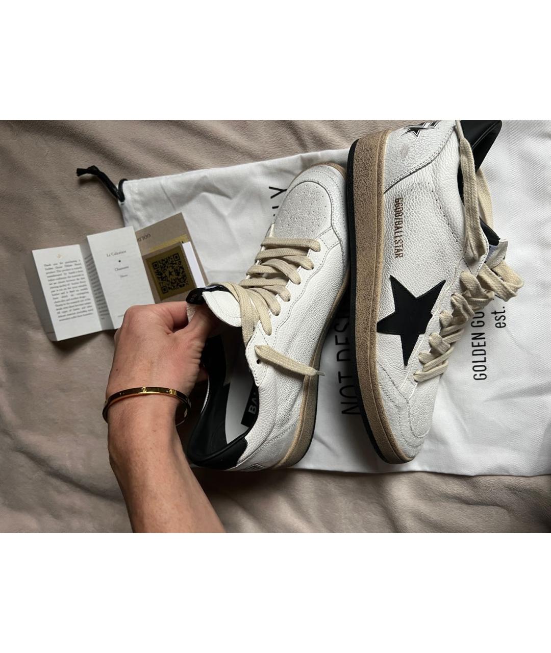GOLDEN GOOSE DELUXE BRAND Черные кожаные кеды, фото 4