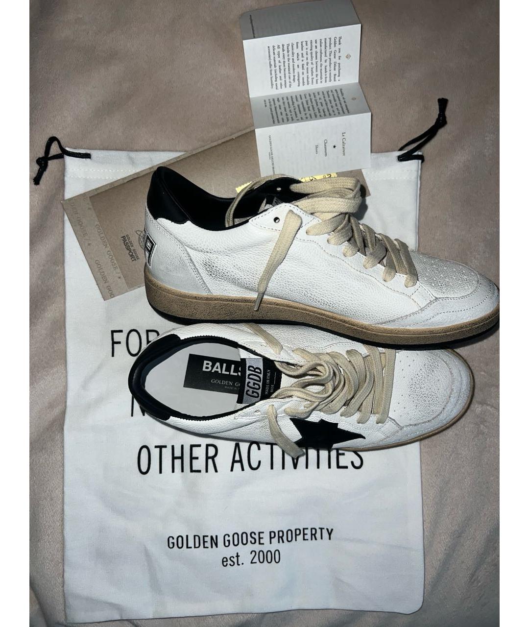 GOLDEN GOOSE DELUXE BRAND Черные кожаные кеды, фото 6