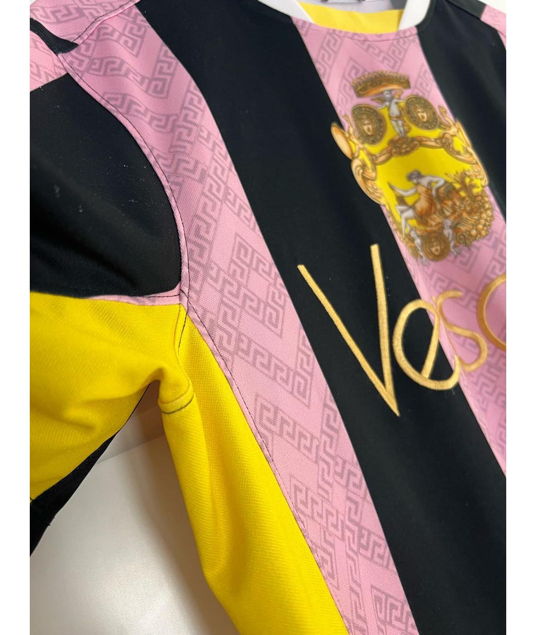VERSACE Мульти полиэстеровая футболка, фото 5