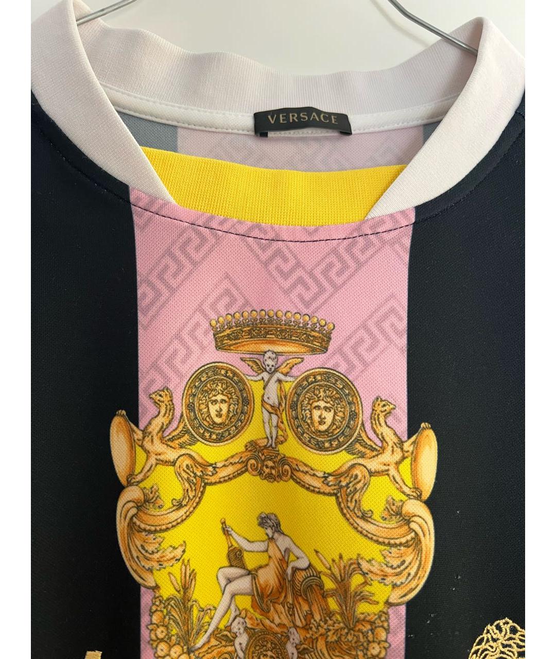 VERSACE Мульти полиэстеровая футболка, фото 3