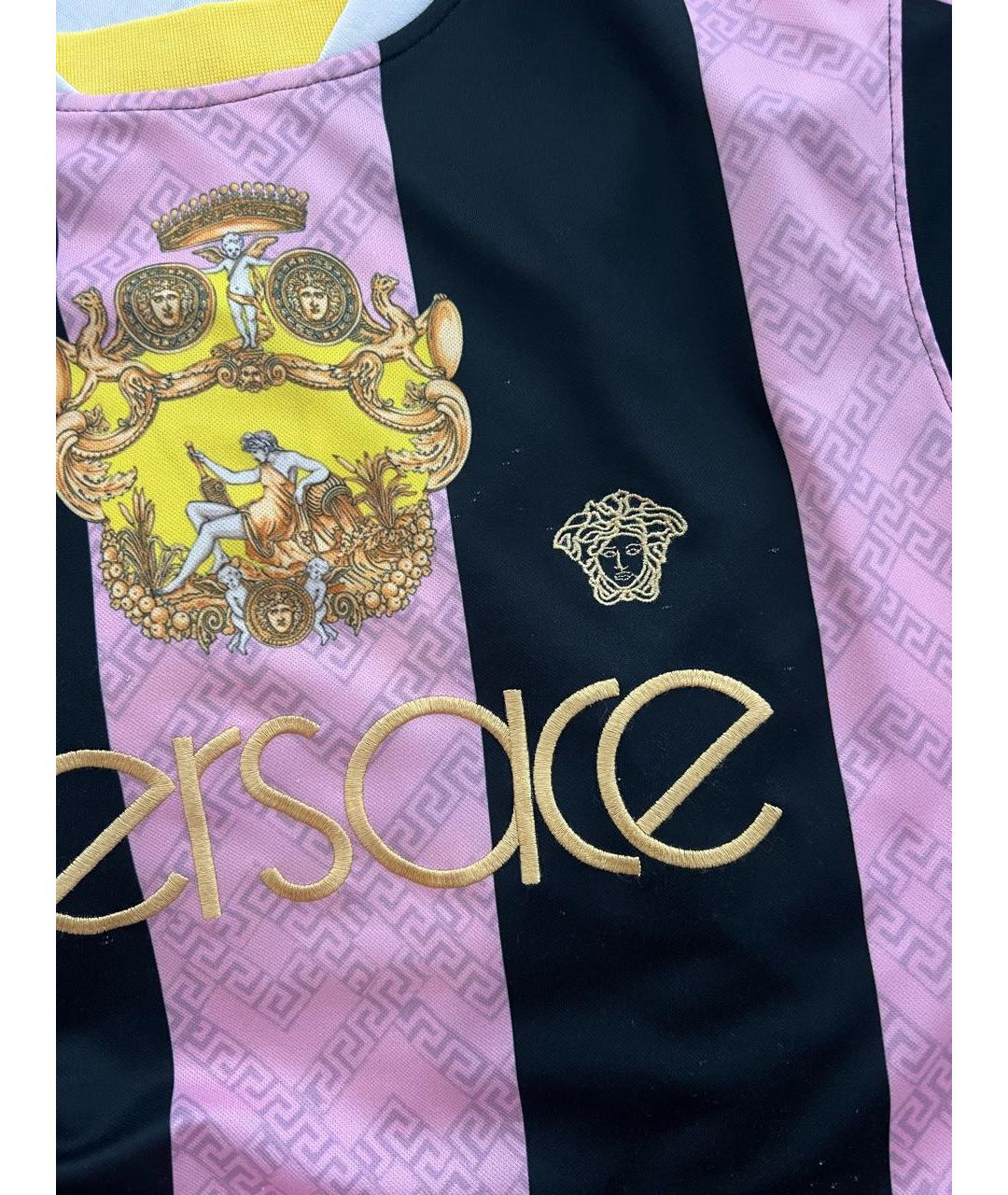 VERSACE Мульти полиэстеровая футболка, фото 4