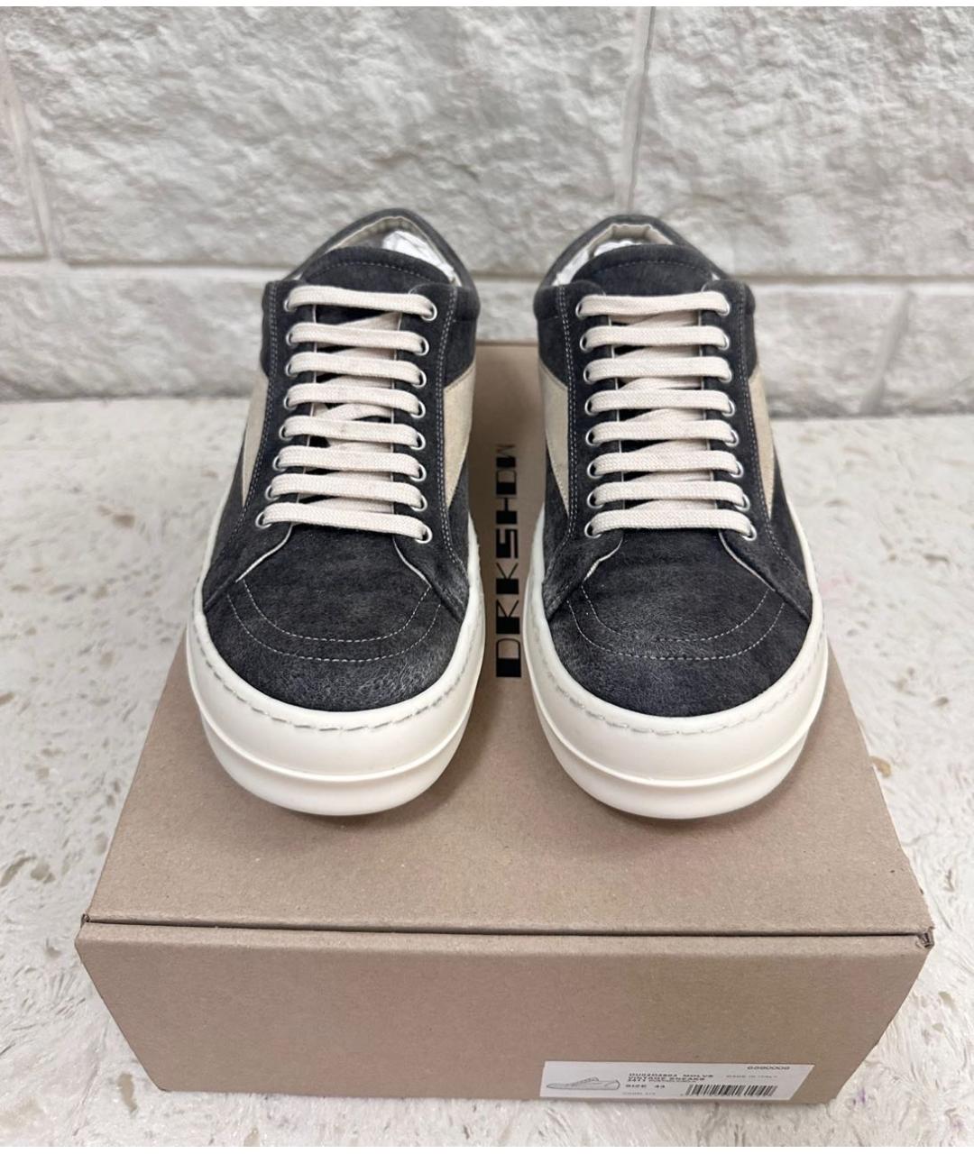RICK OWENS DRKSHDW Замшевые низкие кроссовки / кеды, фото 3