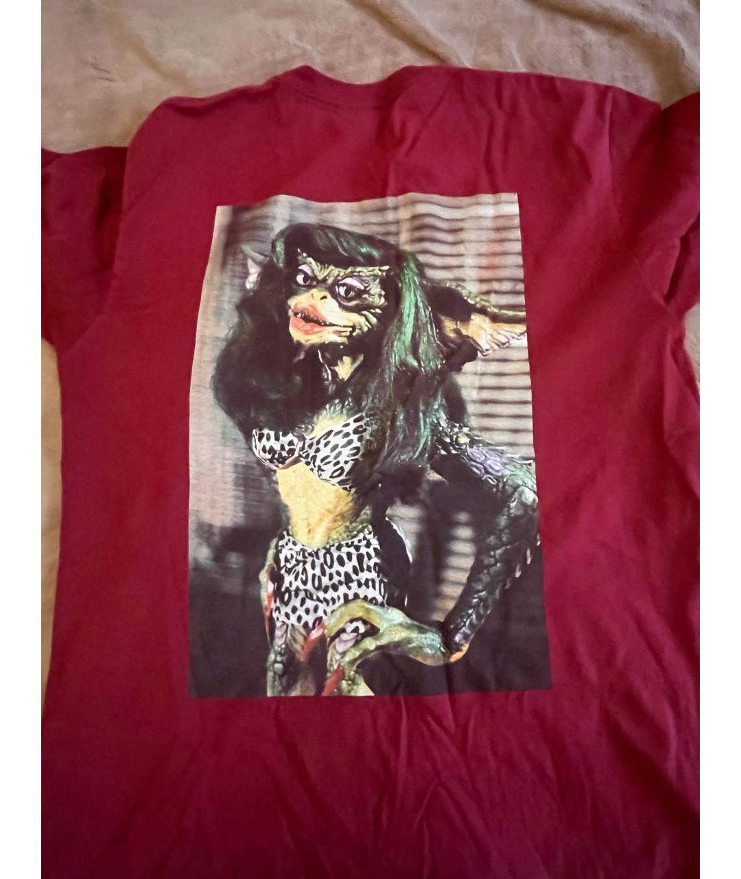 SUPREME Бордовая футболка, фото 3