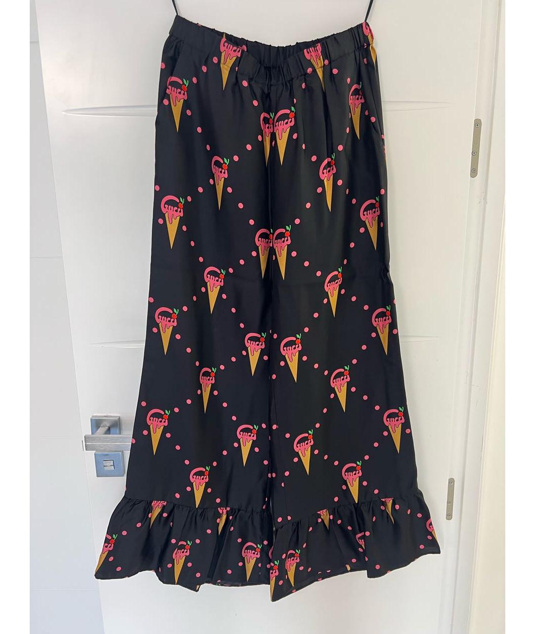 GUCCI Черный шелковый костюм с брюками, фото 2