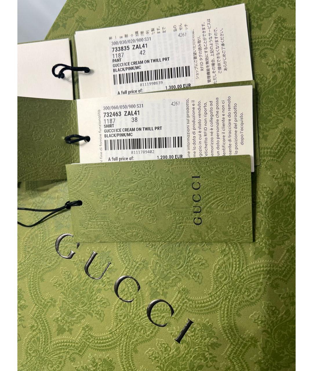 GUCCI Черный шелковый костюм с брюками, фото 7