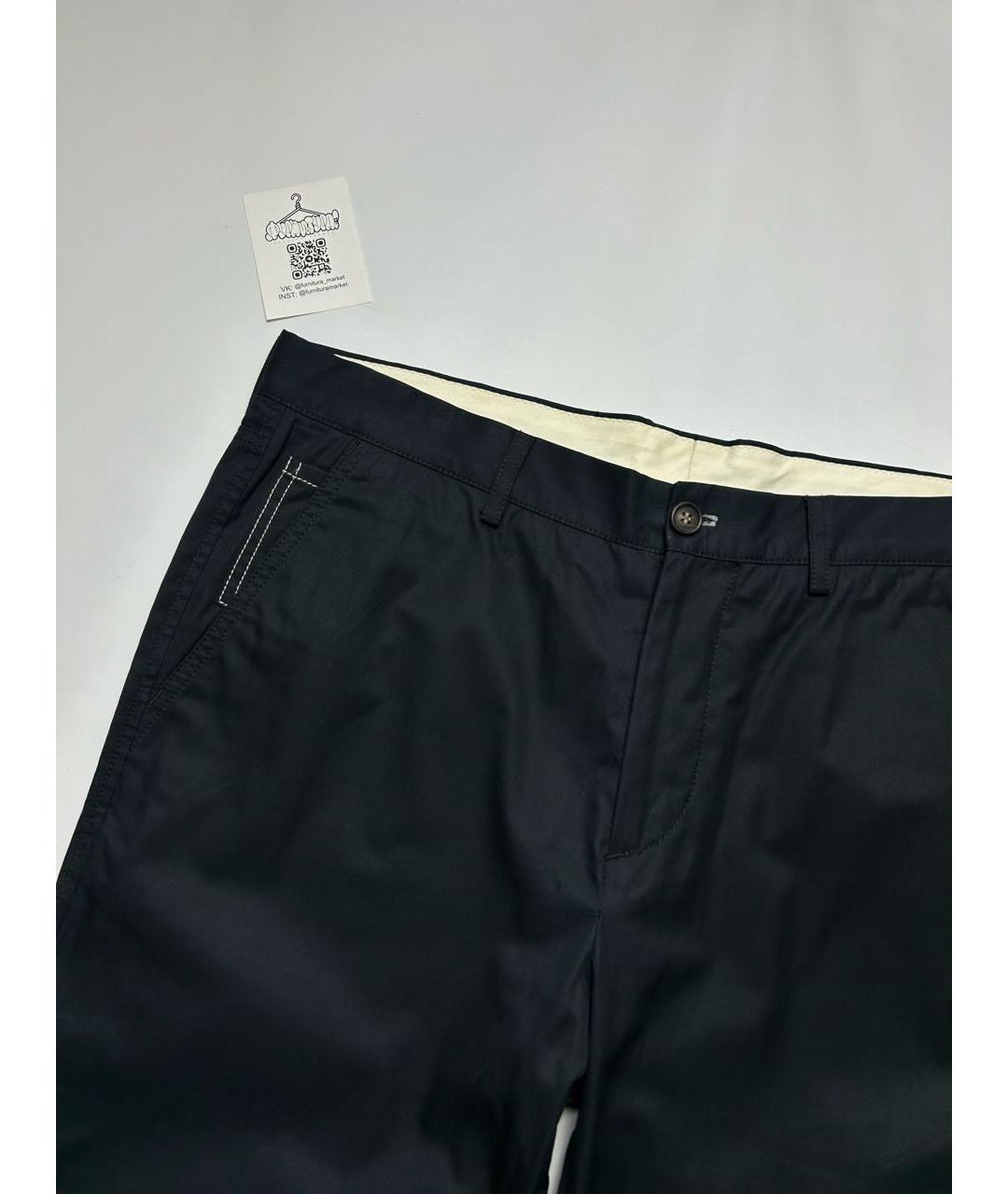BRUNELLO CUCINELLI Черные хлопковые повседневные брюки, фото 4