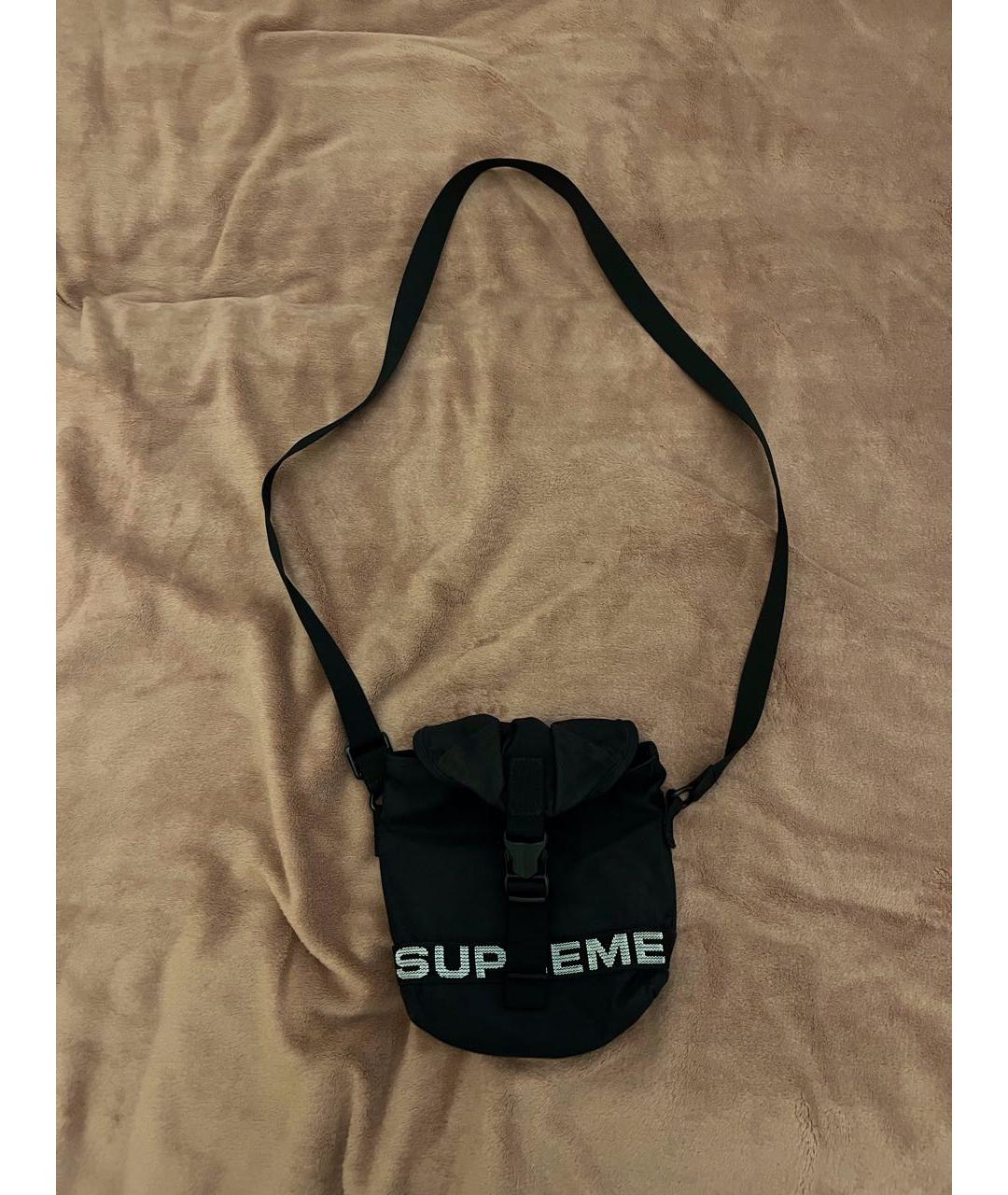 SUPREME Черная сумка на плечо, фото 2