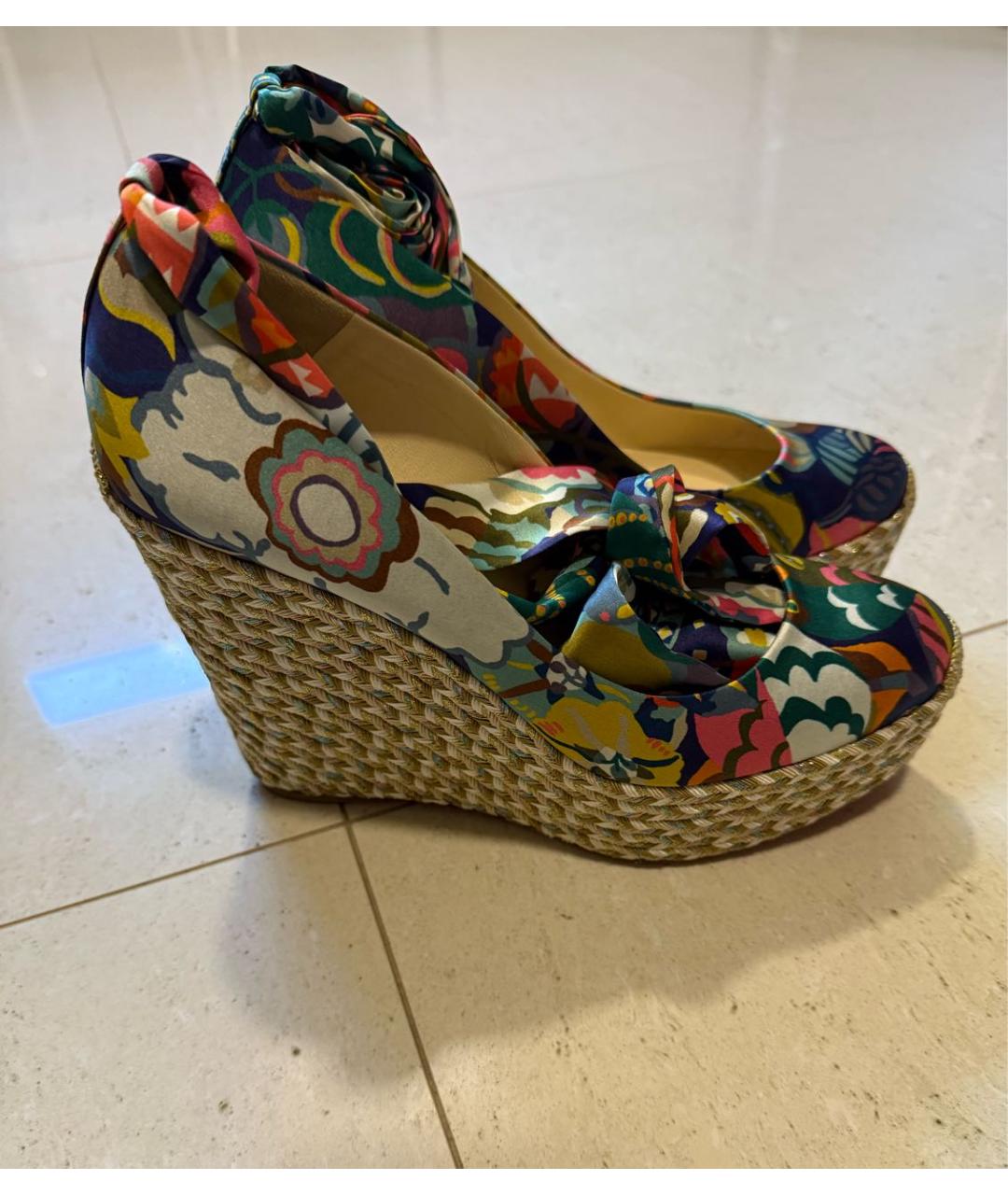 CHRISTIAN LOUBOUTIN Мульти босоножки, фото 6