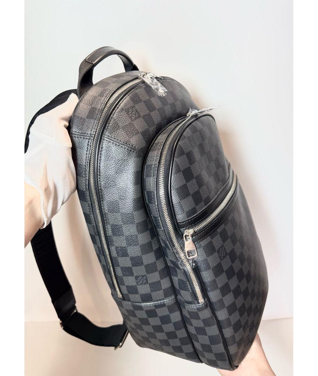 LOUIS VUITTON Черный кожаный рюкзак, фото 5