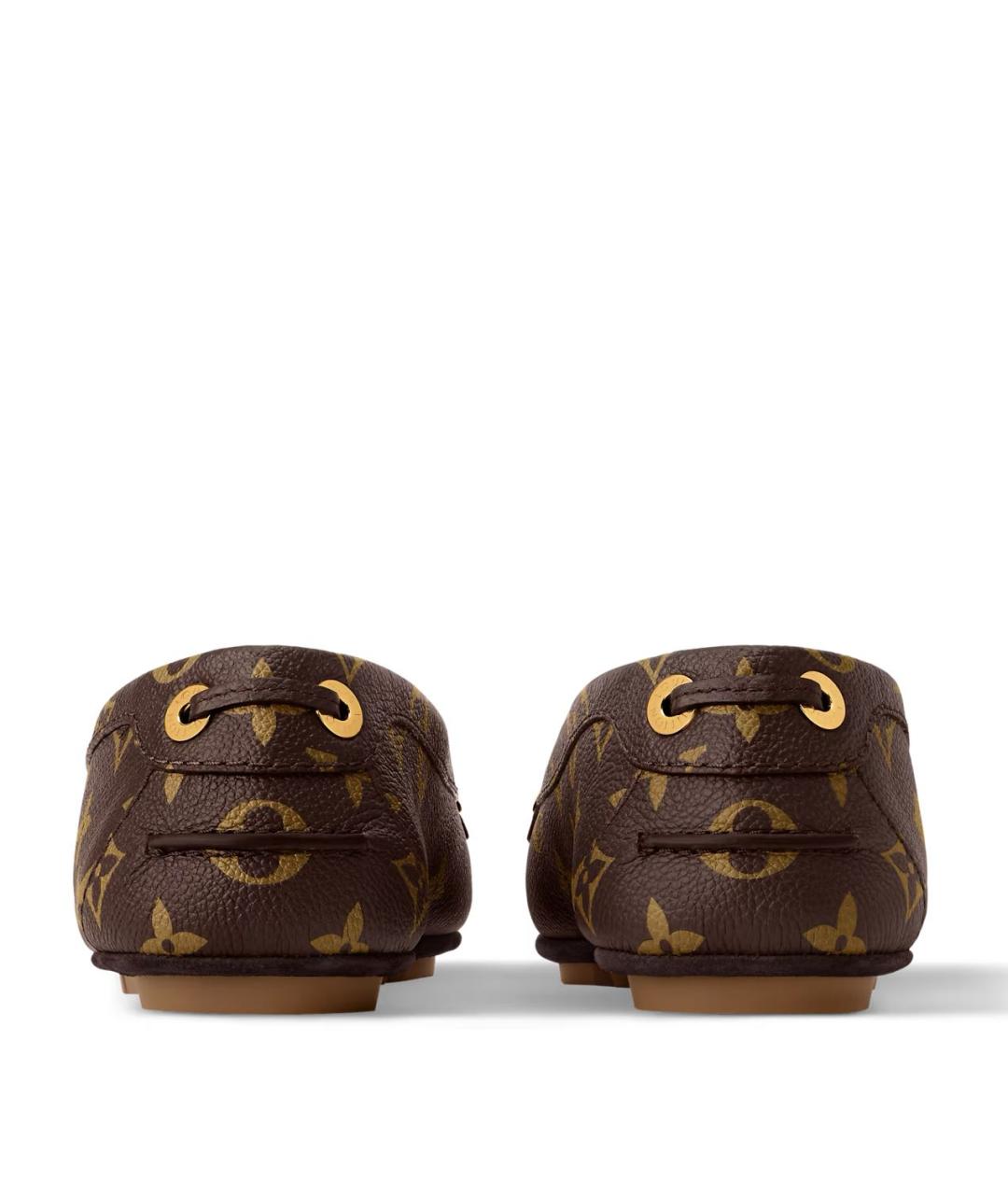 LOUIS VUITTON Коричневые кожаные мокасины, фото 5