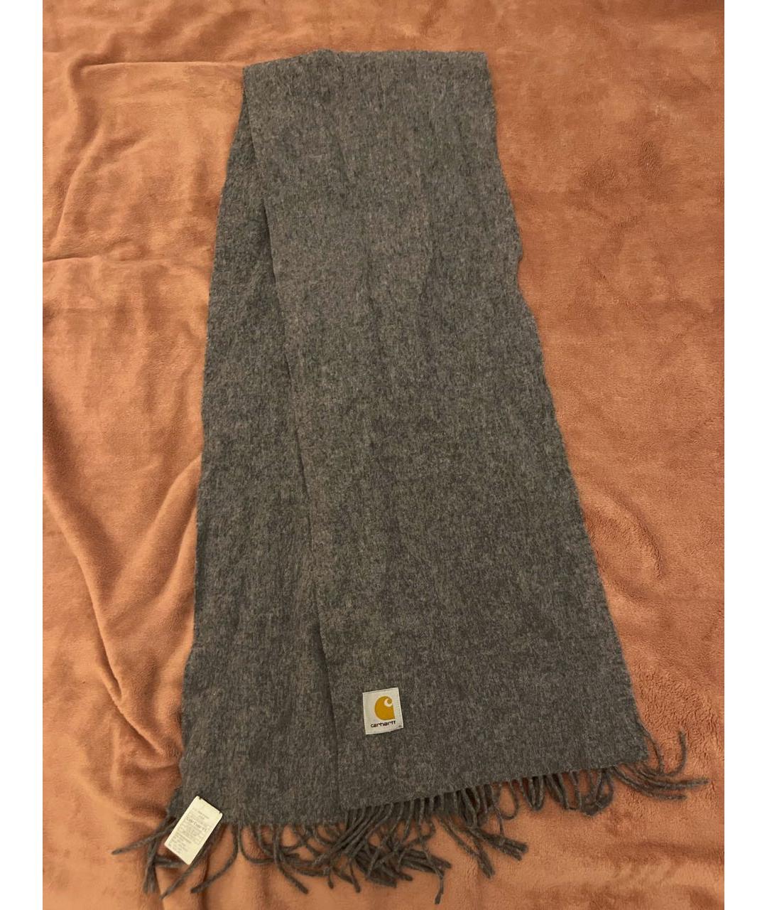 CARHARTT Серый шерстяной шарф, фото 3