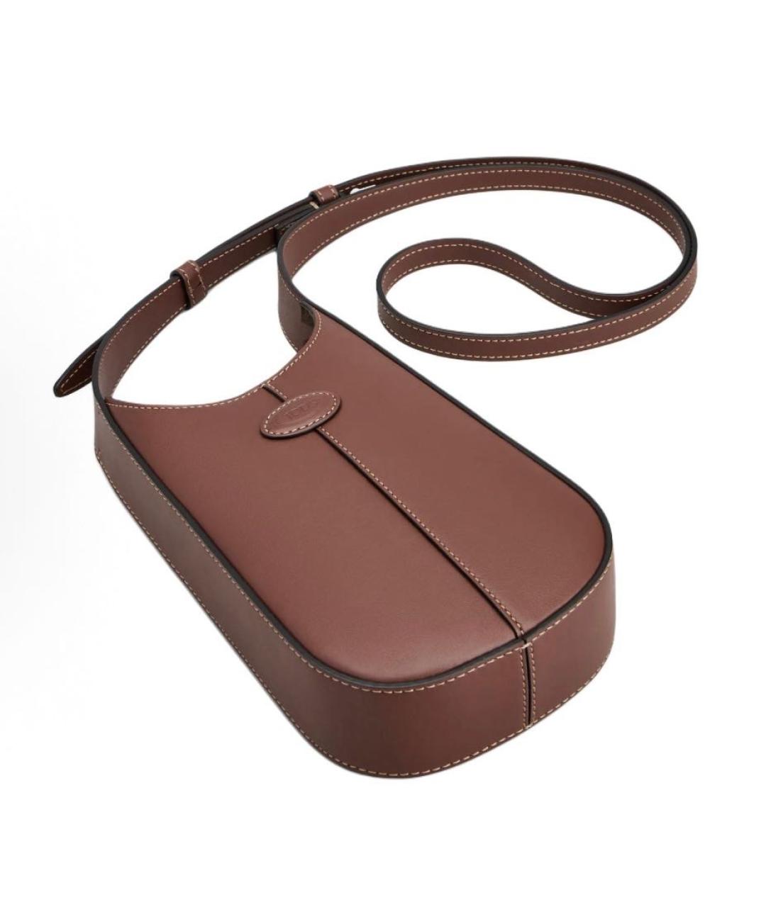 TOD'S Коричневая кожаная сумка через плечо, фото 3