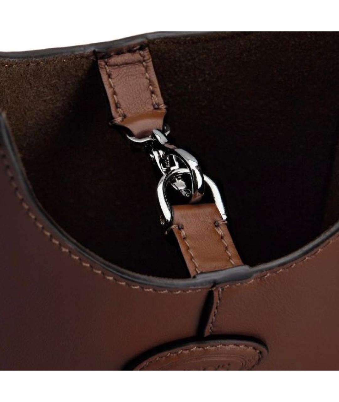 TOD'S Коричневая кожаная сумка через плечо, фото 4