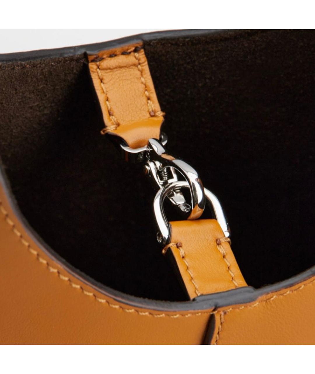 TOD'S Горчичная кожаная сумка через плечо, фото 4