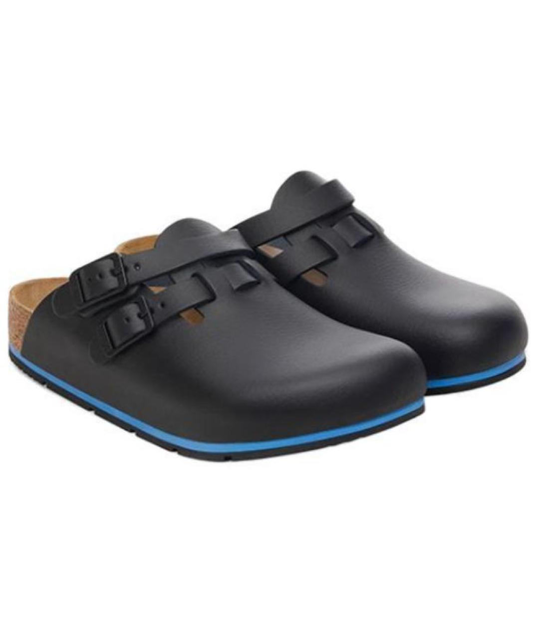 BIRKENSTOCK Черные кожаные мюли, фото 4