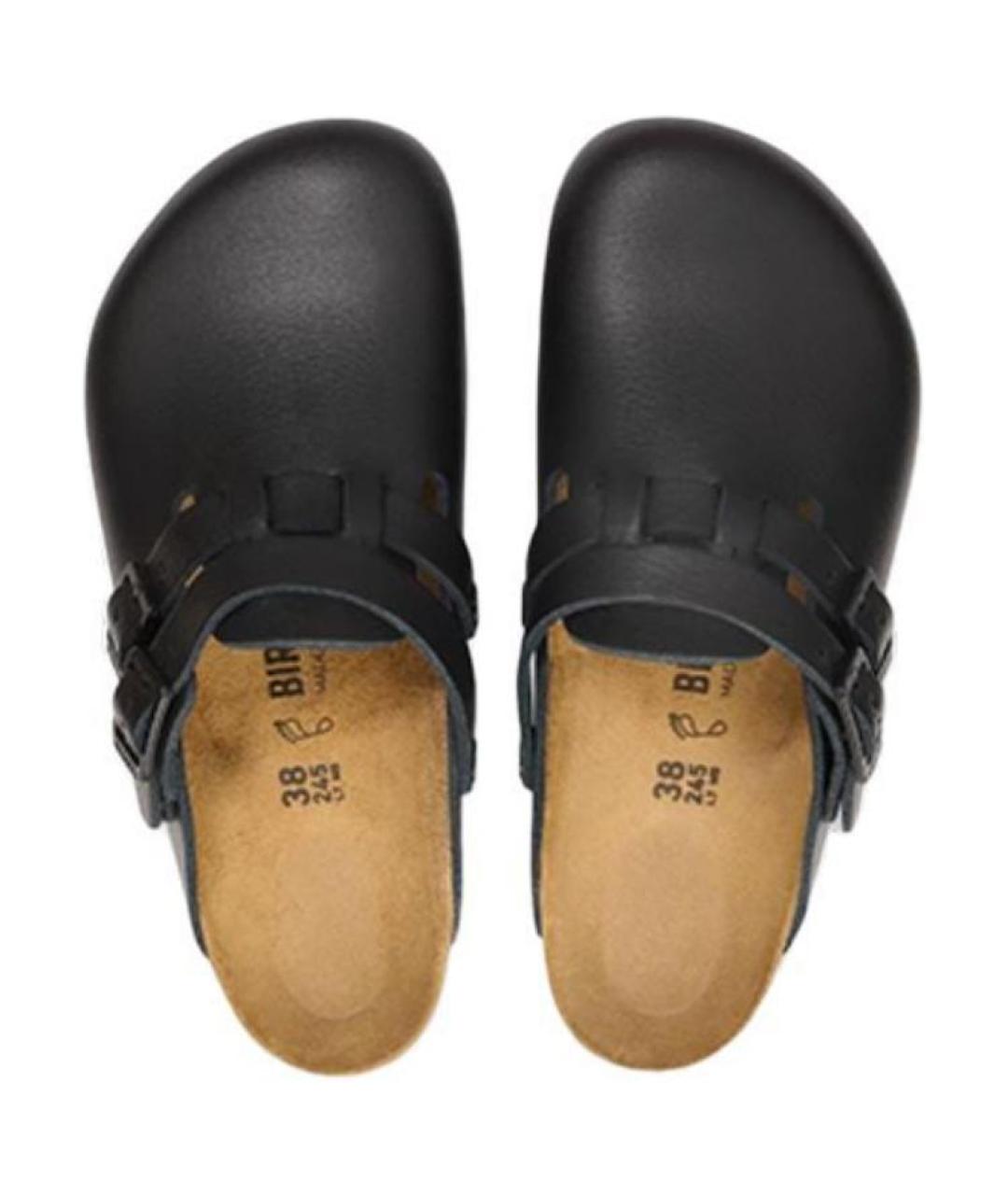 BIRKENSTOCK Черные кожаные мюли, фото 5